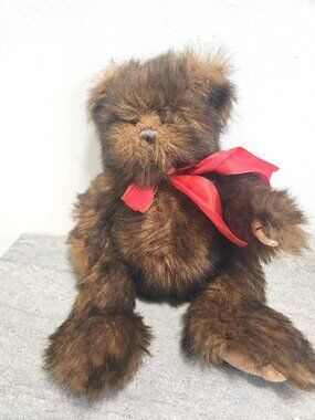 The Bearington Bear Collection Stuffy/Plush Red Neck Ribbon 12 Inches